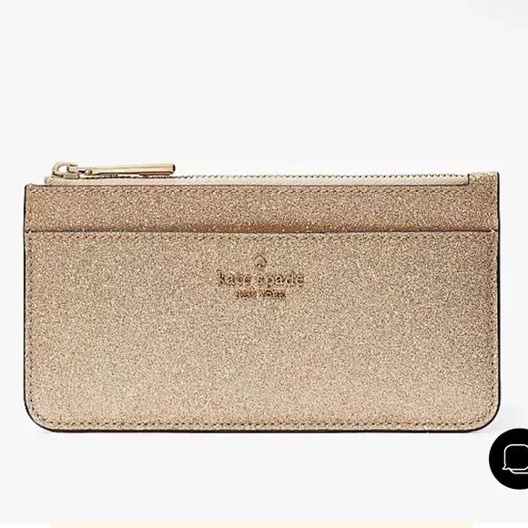 NIB Kate spade Large Slim Glitter Wallet - Picture 2 of 7